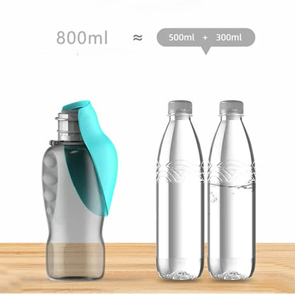 800ml Portable Dog Water Bottle For Small Medium Large Dogs Outdoor Travel Drinking Bowl Puppy Cat Feeding Supplies Pet Labrador Accessories | Skanto