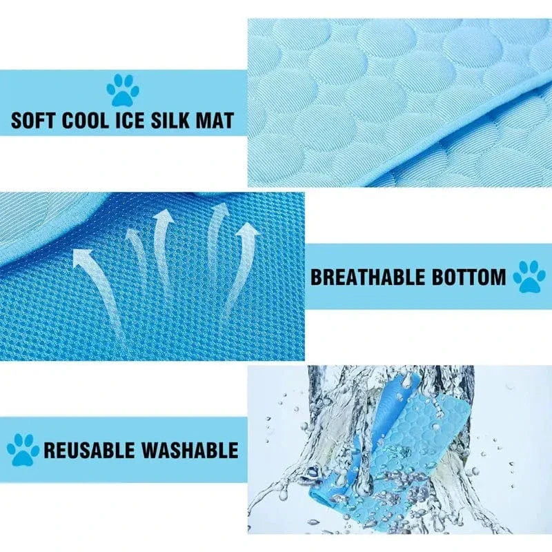 Dogs Self Cooling Mat Pet Cat Cooling Mat And Sleeping Pad For Pets Summer Cooling Pads Blanket Washable Ice Silk Breathable Mat | Brehn