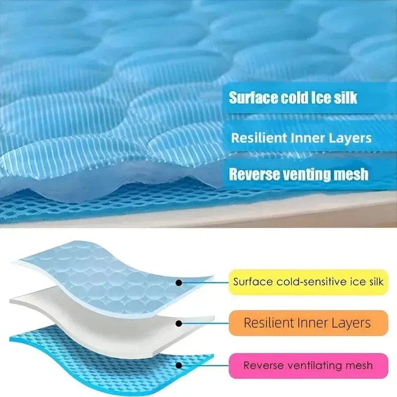 Dogs Self Cooling Mat Pet Cat Cooling Mat And Sleeping Pad For Pets Summer Cooling Pads Blanket Washable Ice Silk Breathable Mat | Brehn