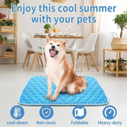 Dogs Self Cooling Mat Pet Cat Cooling Mat And Sleeping Pad For Pets Summer Cooling Pads Blanket Washable Ice Silk Breathable Mat | Brehn