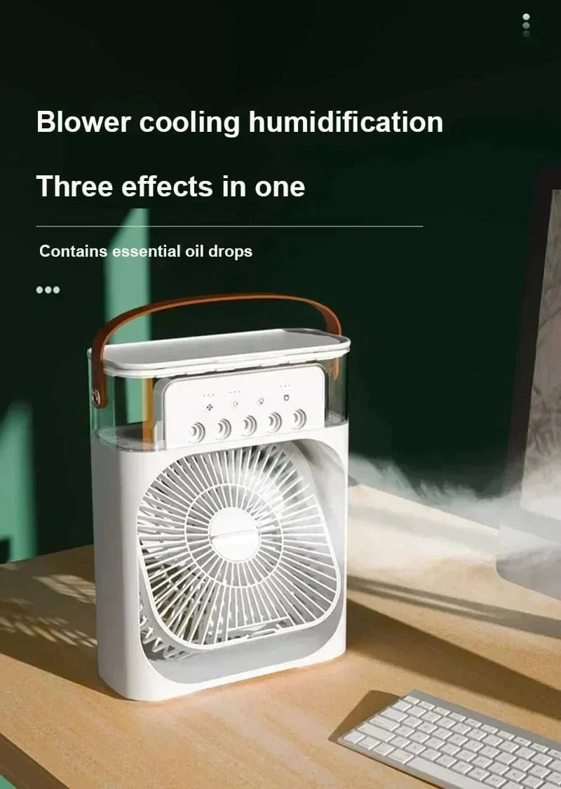New 3-in-1 Fan Air Conditioner Household Mini Air Cooler LED Night Light Portable Humidifier Air Control Fan Office Home Fan | Karnz
