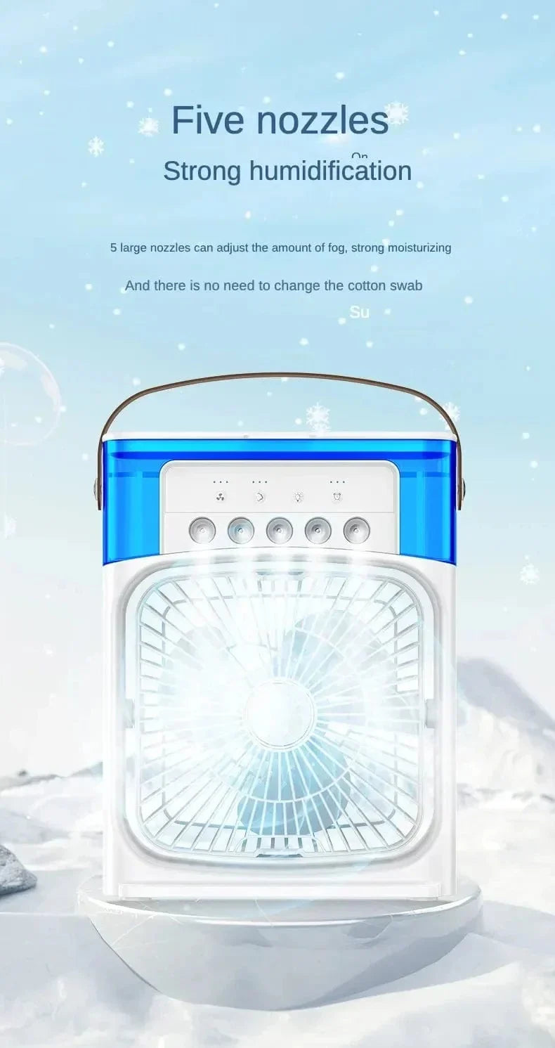 Portable Humidifier Fan Air Conditioner Household Small Air Cooler Hydro Cooling Portable Air Conditioning for the Office 3-Speed Fan | Karnz