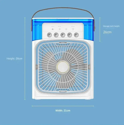 Portable Humidifier Fan Air Conditioner Household Small Air Cooler Hydro Cooling Portable Air Conditioning for the Office 3-Speed Fan | Karnz