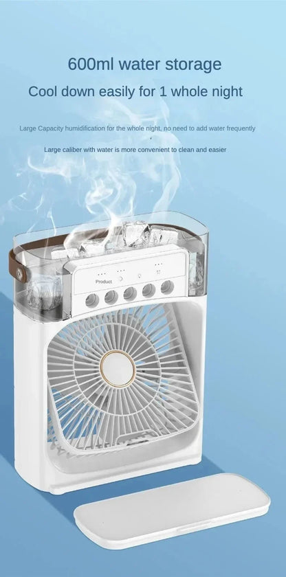 Portable Humidifier Fan Air Conditioner Household Small Air Cooler Hydro Cooling Portable Air Conditioning for the Office 3-Speed Fan | Karnz
