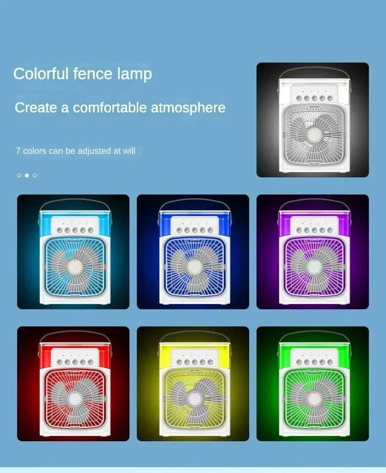 Portable Humidifier Fan Air Conditioner Household Small Air Cooler Hydro Cooling Portable Air Conditioning for the Office 3-Speed Fan | Karnz
