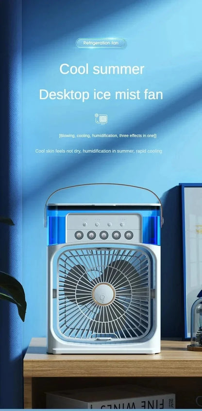 Portable Humidifier Fan Air Conditioner Household Small Air Cooler Hydro Cooling Portable Air Conditioning for the Office 3-Speed Fan | Karnz