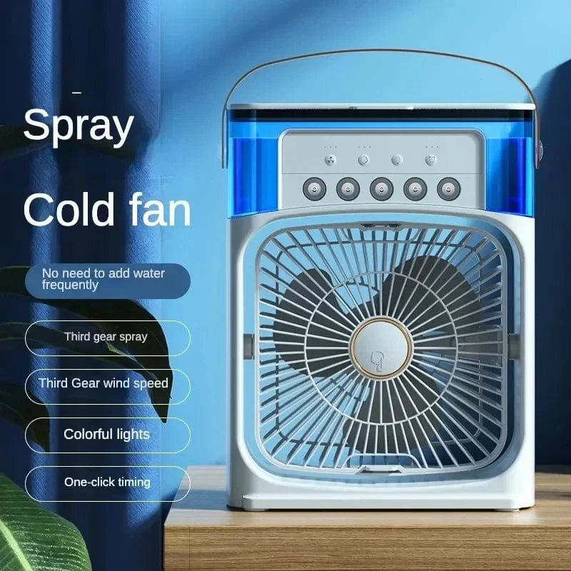 Portable Humidifier Fan Air Conditioner Household Small Air Cooler Hydro Cooling Portable Air Conditioning for the Office 3-Speed Fan | Karnz