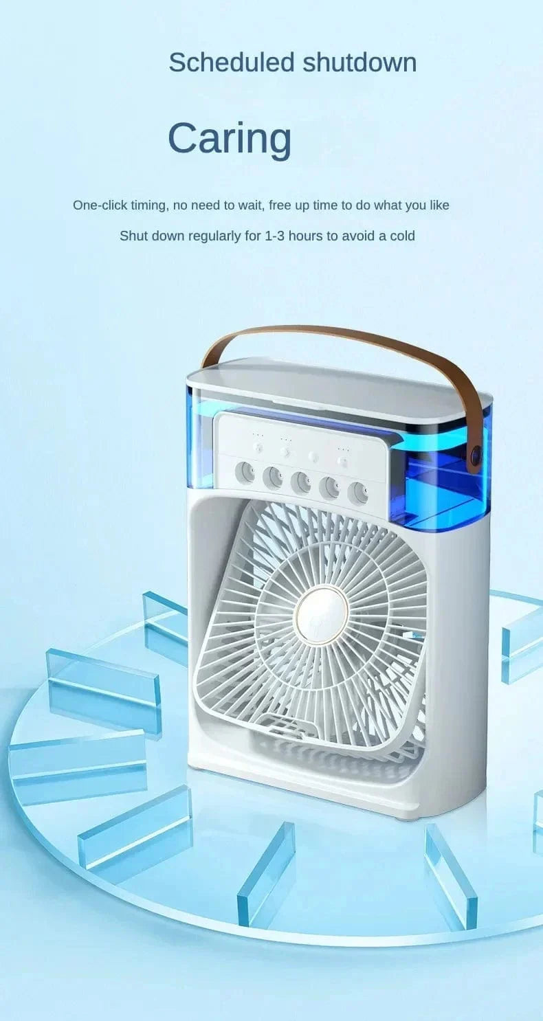 Portable Humidifier Fan Air Conditioner Household Small Air Cooler Hydro Cooling Portable Air Conditioning for the Office 3-Speed Fan | Karnz