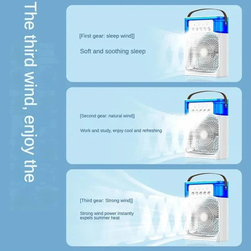 Portable Humidifier Fan Air Conditioner Household Small Air Cooler Hydro Cooling Portable Air Conditioning for the Office 3-Speed Fan | Karnz