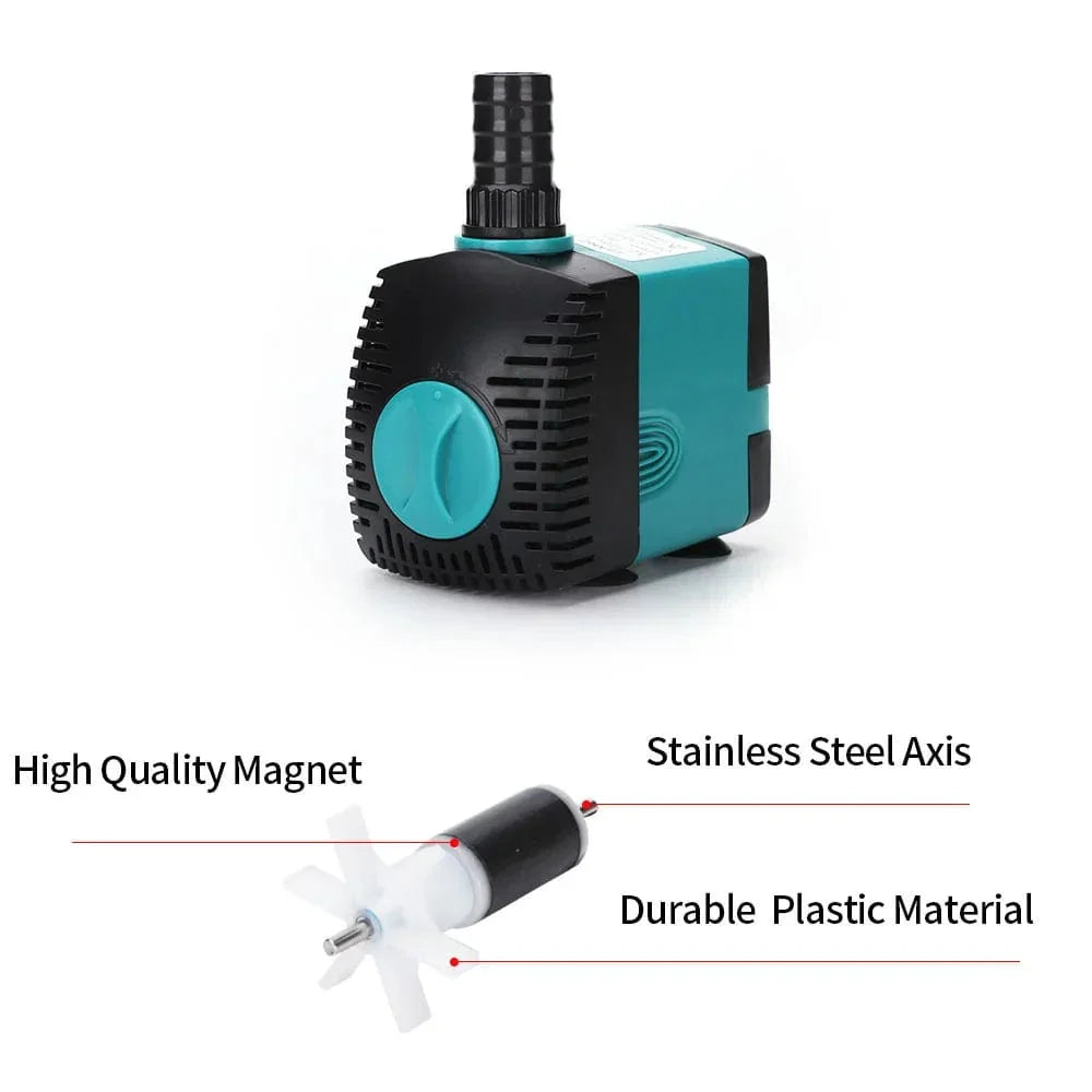 Ultra-Quiet 3-60W Submersible Water Fountain Pump Filter Fish Pond Aquarium Water Pump Tank Fountain EU US 220V-240V | Brehn