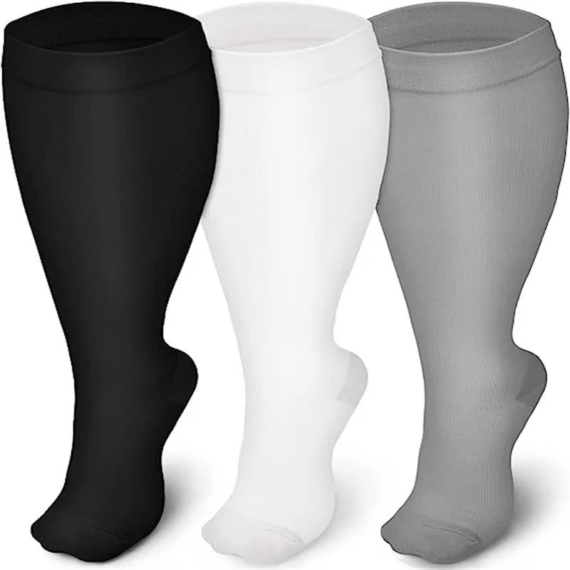 Skanto | Plus Size Knee High Compression Socks | Wide Calf Graduated