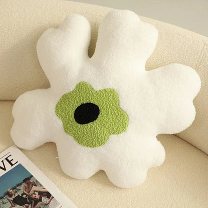 Plush abstract flower shape pillow made of soft cotton material | Brehn
