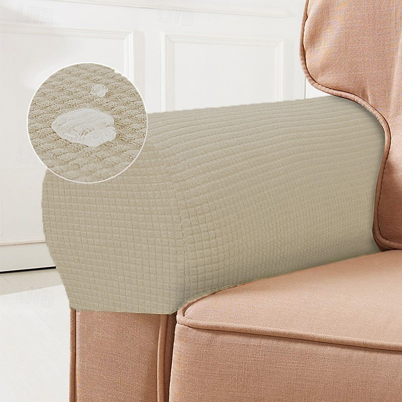 BowLift | Stretch Armrest Covers – Spandex Covers for Chairs & Armchairs, Set of 2, Bordeaux
