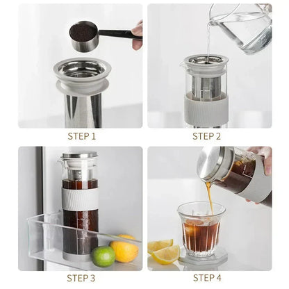 Portable Airtight Cold Brew Iced Coffee Maker Tea Infuser Pitcher | Bowlift