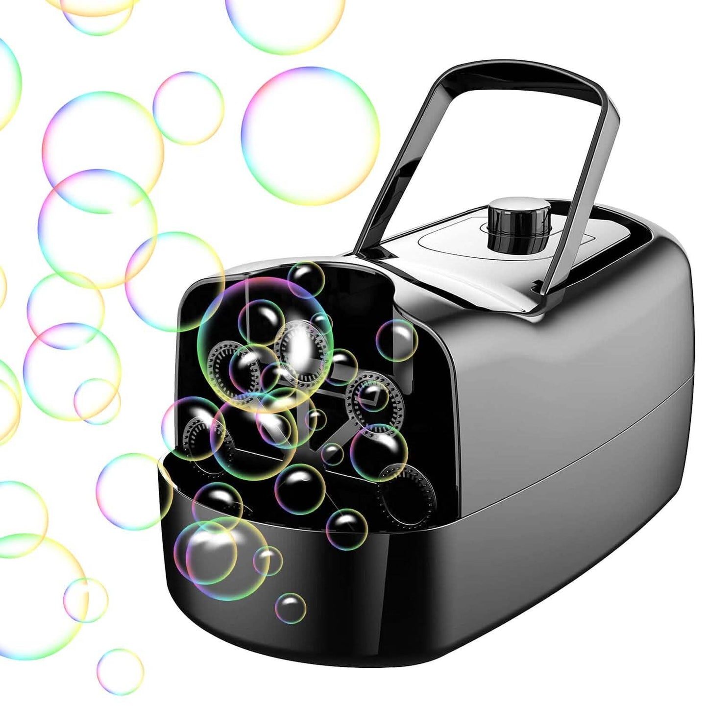 BowLift | Portable Bubble Machine with 2 Speeds Hand Grip 3000-4000 Bubbles per Minute Plug-powered Battery-powered