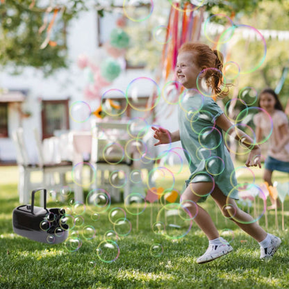 BowLift | Portable Bubble Machine with 2 Speeds Hand Grip 3000-4000 Bubbles per Minute Plug-powered Battery-powered