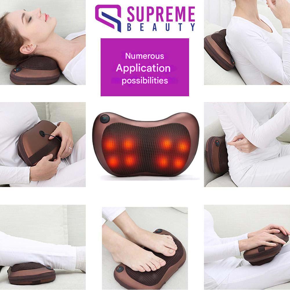 Skanto | Portable Massage Pillow with Deep Shiatsu Massage - ThermoRelax Pro