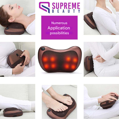 Skanto | Portable Massage Pillow with Deep Shiatsu Massage - ThermoRelax Pro