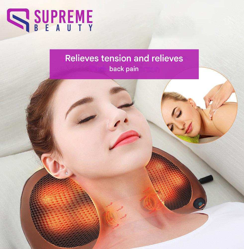 Skanto | Portable Massage Pillow with Deep Shiatsu Massage - ThermoRelax Pro