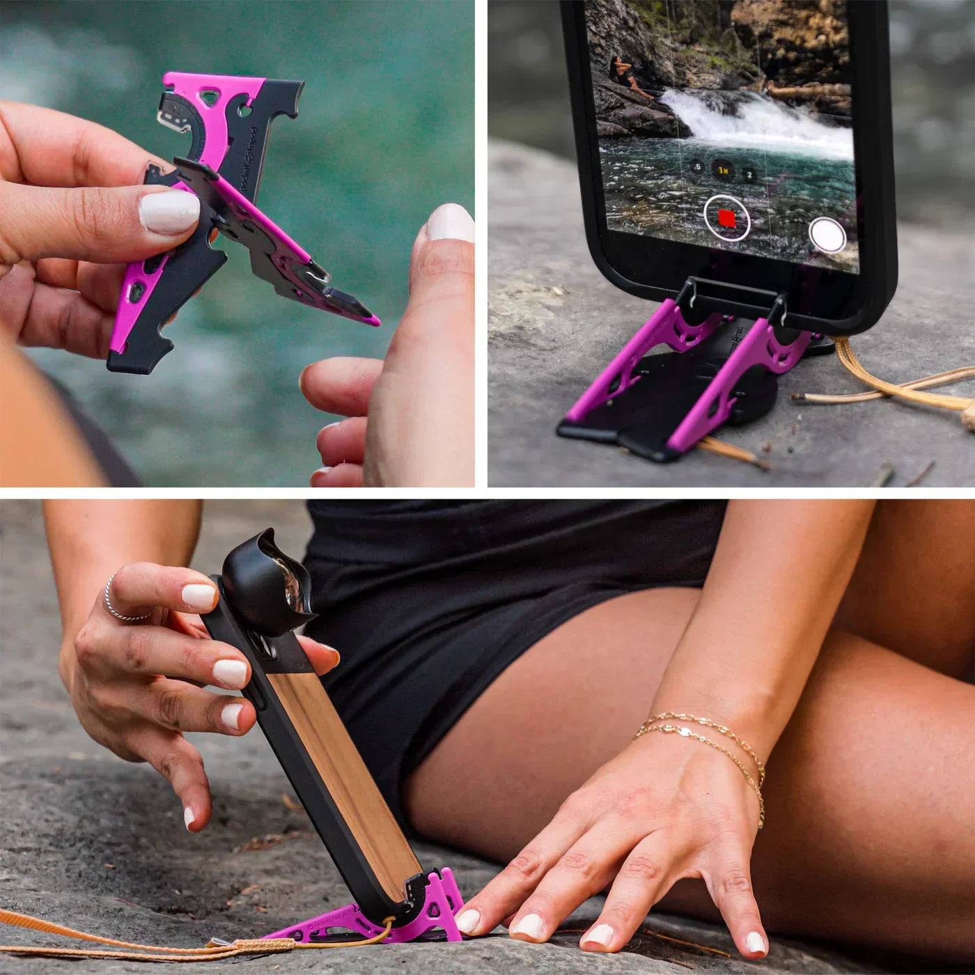 Portable phone stand for perfect photos - SnapFold