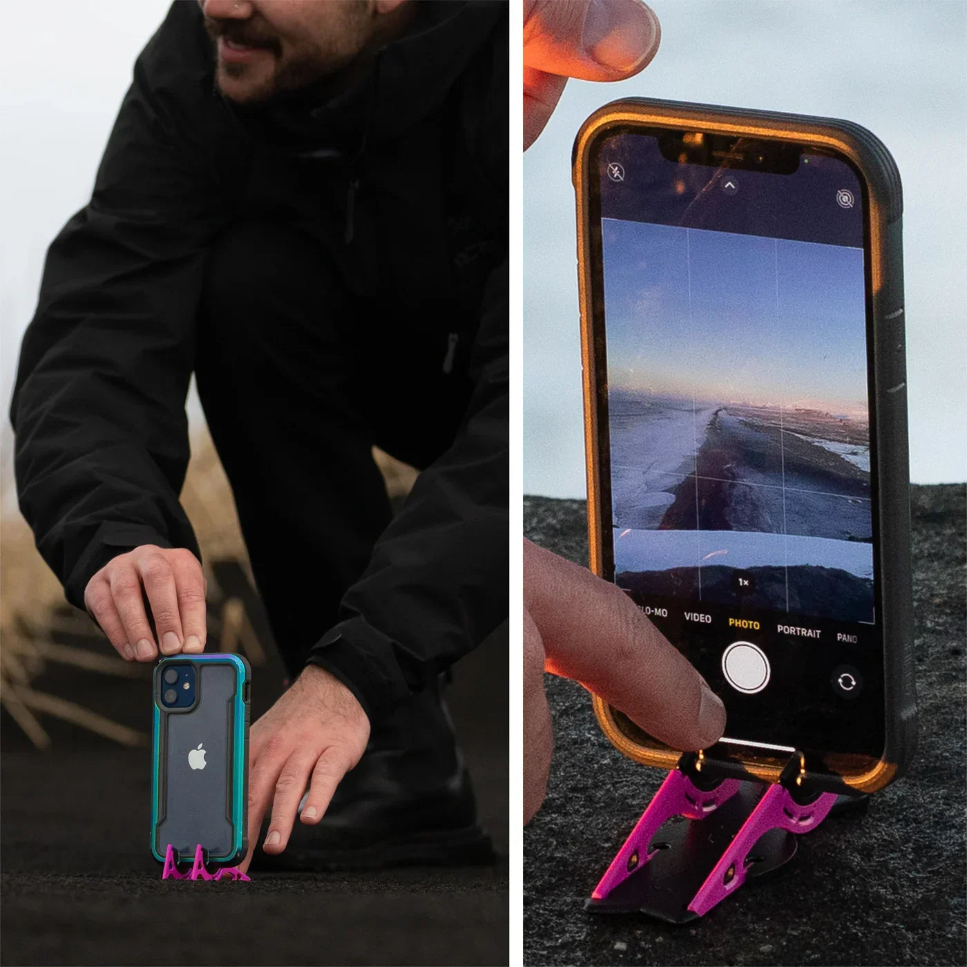 Portable phone stand for perfect photos - SnapFold