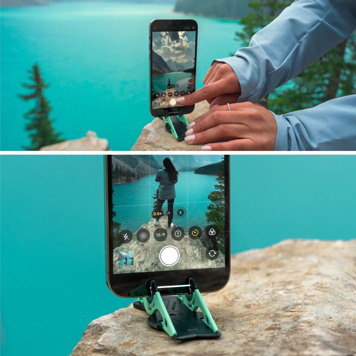 Portable phone stand for perfect photos - SnapFold