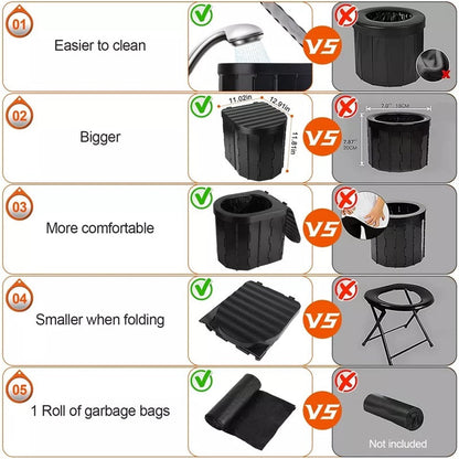 BowLift | Heavy-Duty Foldable Portable Toilet