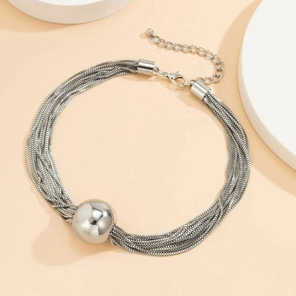 BowLift | Posh Multi Layered Chain Ball Necklace and Bracelet
