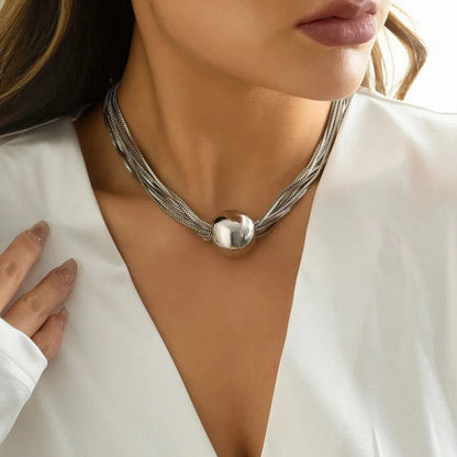 BowLift | Posh Multi Layered Chain Ball Necklace and Bracelet