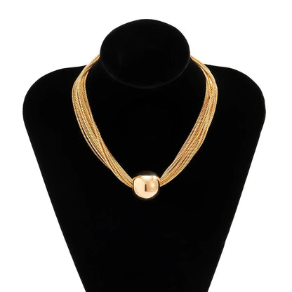 BowLift | Posh Multi Layered Chain Ball Necklace and Bracelet