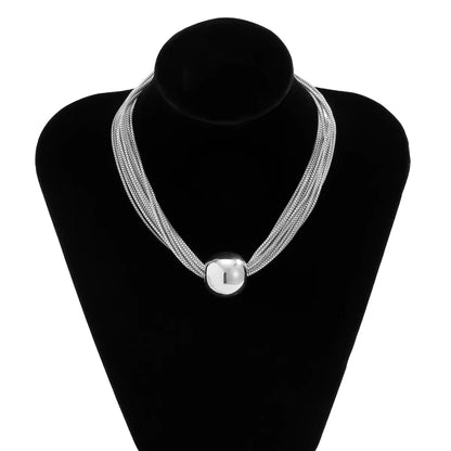 BowLift | Posh Multi Layered Chain Ball Necklace and Bracelet