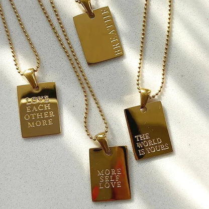 BowLift | Positive Affirmation Engraved Necklaces