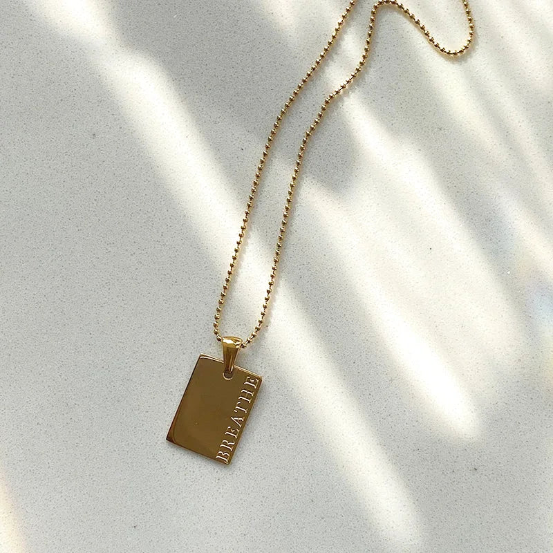 BowLift | Positive Affirmation Engraved Necklaces