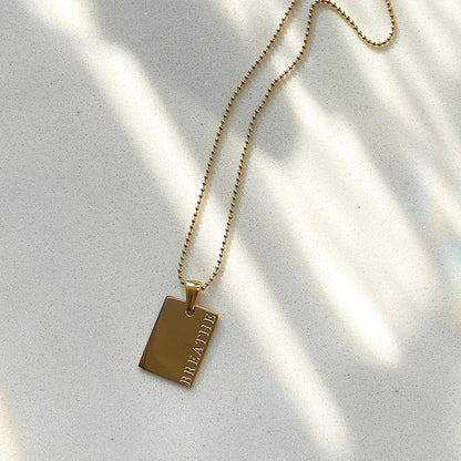 BowLift | Positive Affirmation Engraved Necklaces