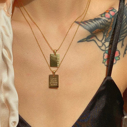 BowLift | Positive Affirmation Engraved Necklaces