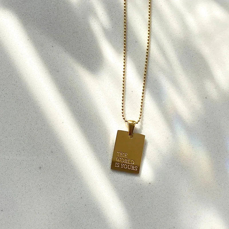 BowLift | Positive Affirmation Engraved Necklaces