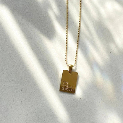 BowLift | Positive Affirmation Engraved Necklaces