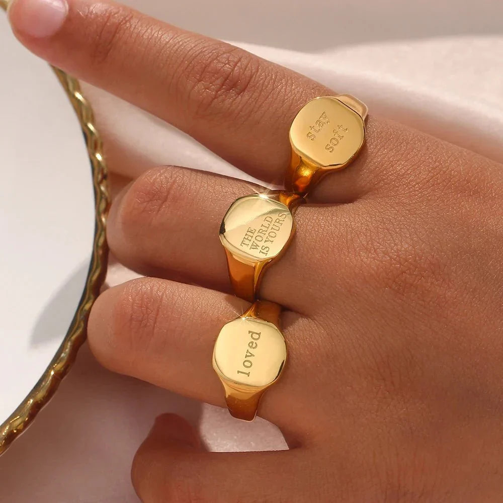 BowLift | Positive Affirmation Engraved Rings