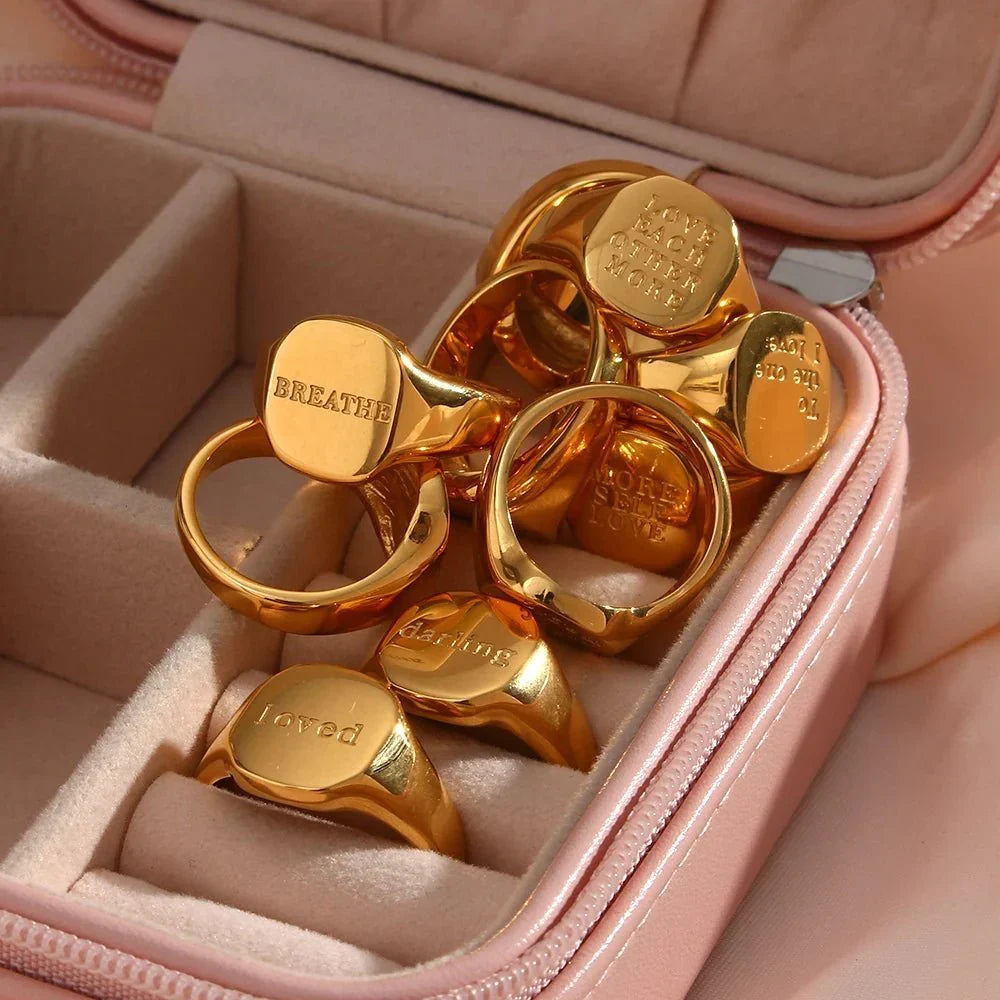 BowLift | Positive Affirmation Engraved Rings