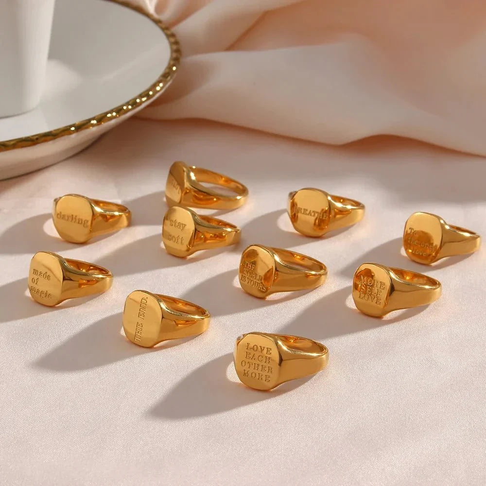BowLift | Positive Affirmation Engraved Rings