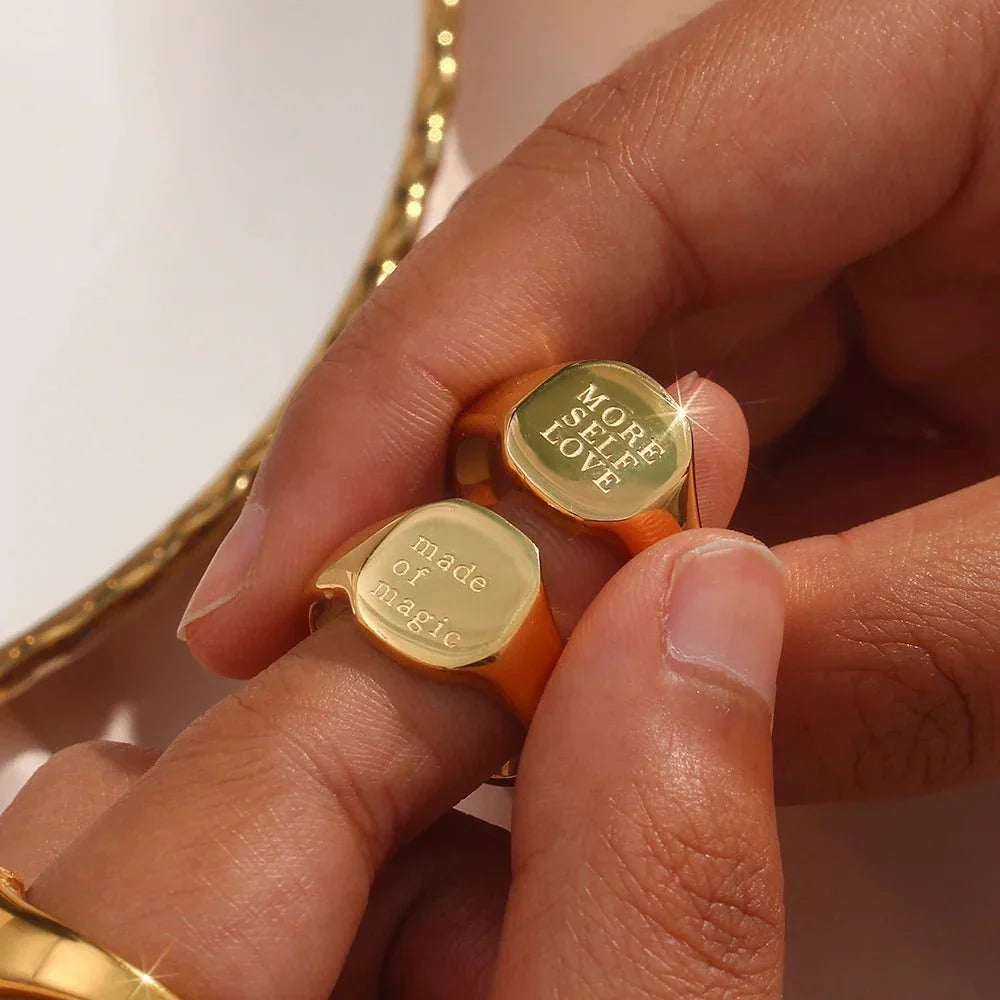 BowLift | Positive Affirmation Engraved Rings