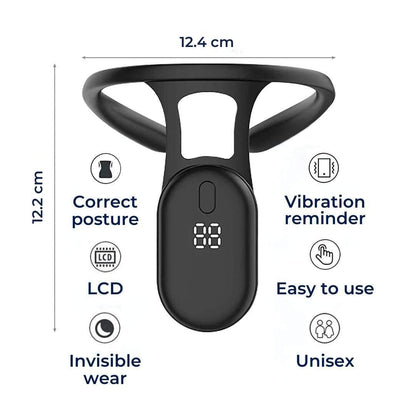 PosturePlus Neck and Back Posture Corrector | Real-Time Feedback - Neck Support and Spine Alignment Bowlift