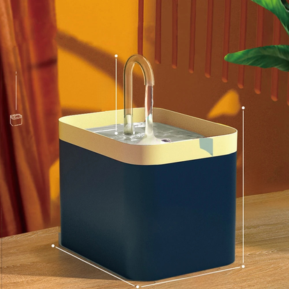 Skanto | Ultra-Quiet Pet Water Fountain with Intelligent Filtration - 1,5 l Stainless Steel