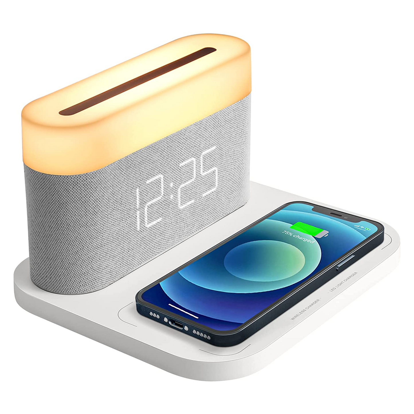 Skanto | 3-in-1 Wireless Charger, LED Lamp & Digital Alarm Clock | Fast Charging Dock