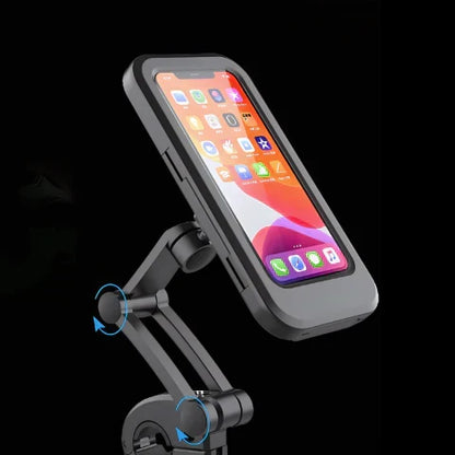 BowLift | SafeRide Waterproof Smartphone Holder – 360° Rotating for Bike and Rain Weather