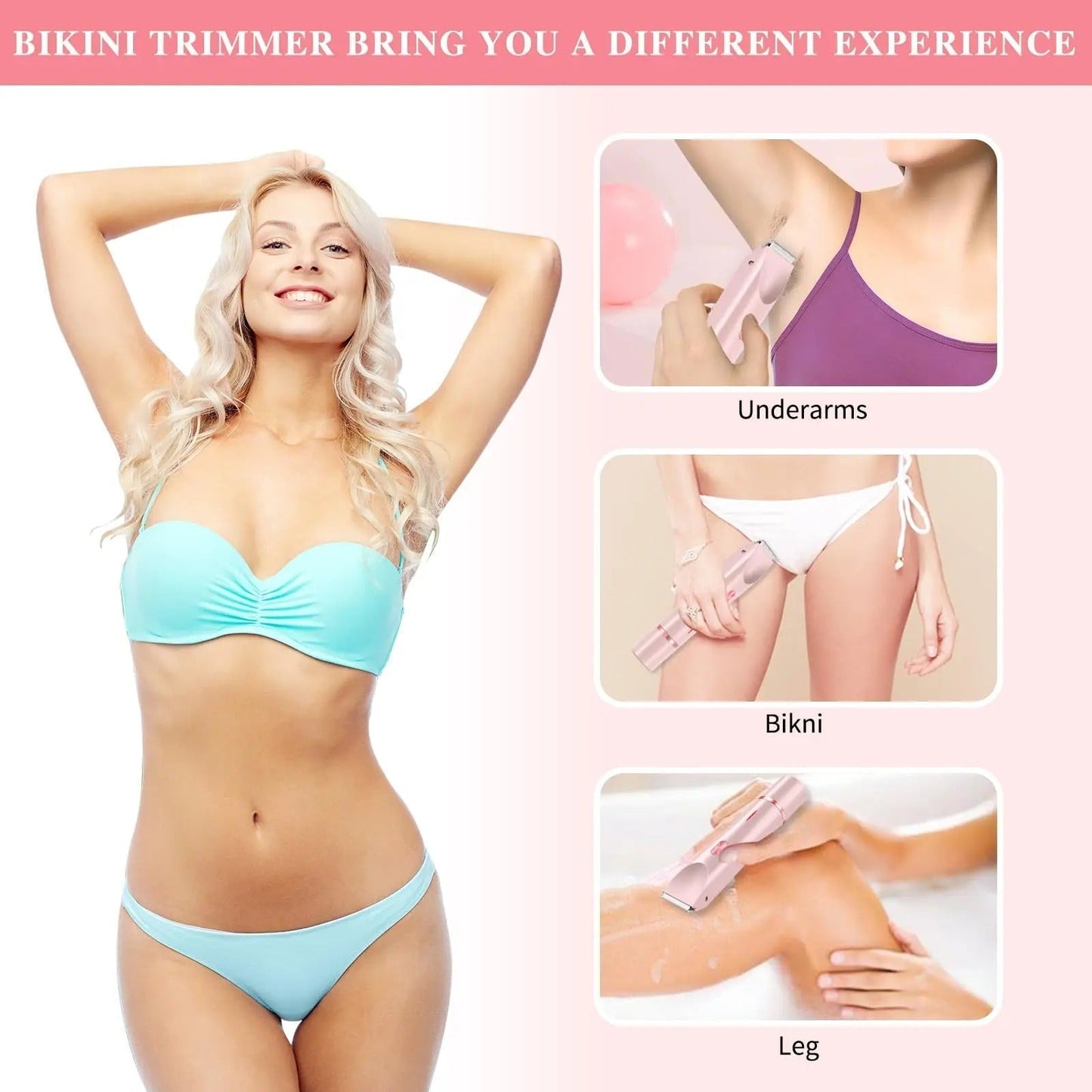 Skanto | Electric Trimmer Waterproof Rechargeable Bikini Razor