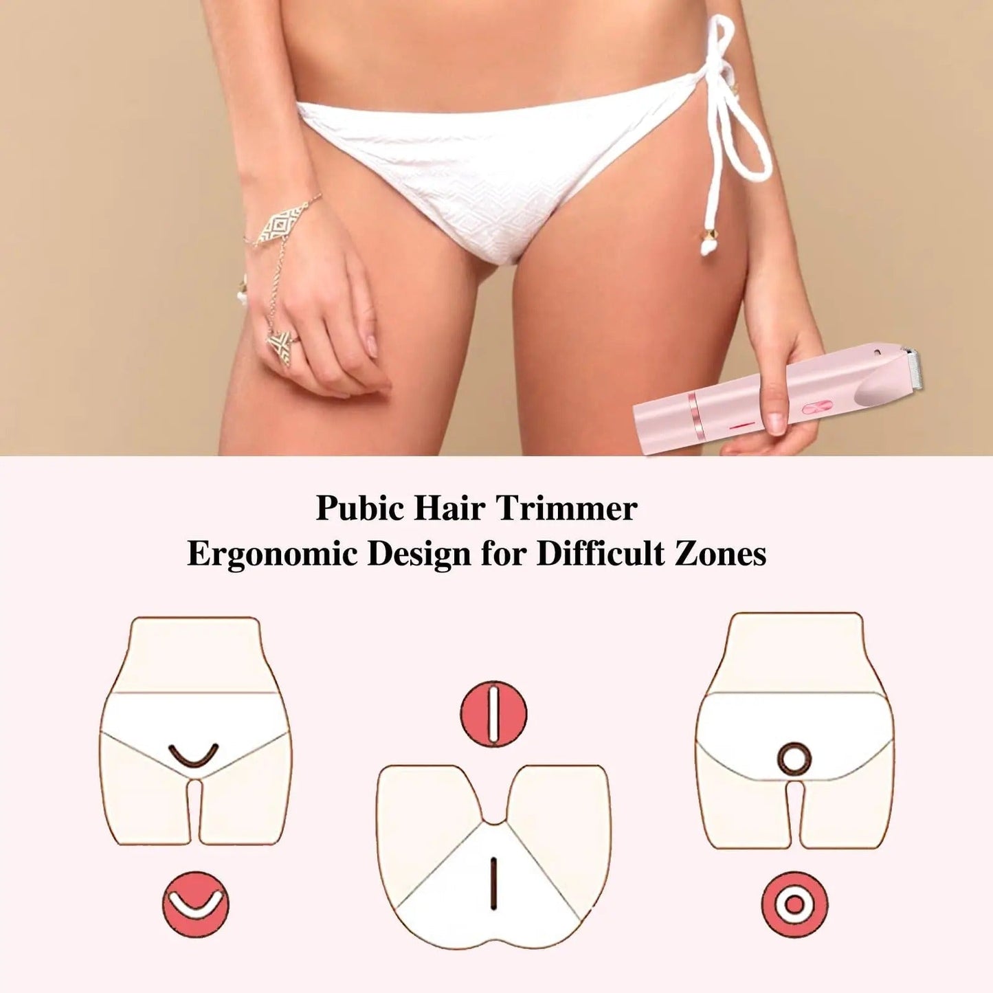Skanto | Electric Trimmer Waterproof Rechargeable Bikini Razor