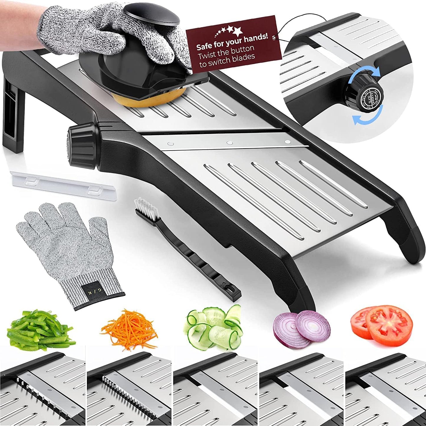 BowLift | Premium food slicer with cut-resistant gloves