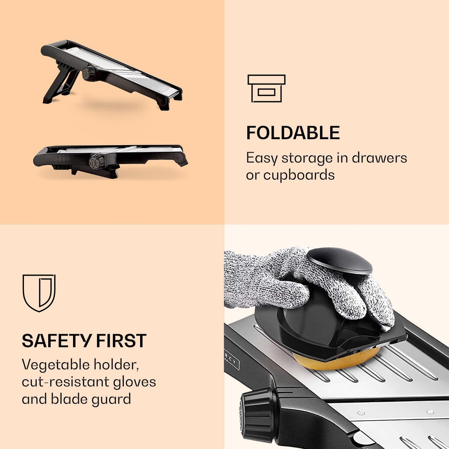 BowLift | Premium food slicer with cut-resistant gloves
