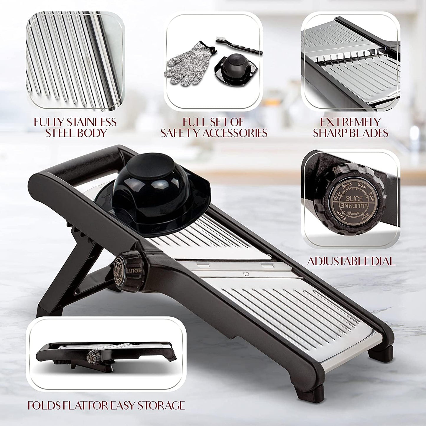 BowLift | Premium food slicer with cut-resistant gloves